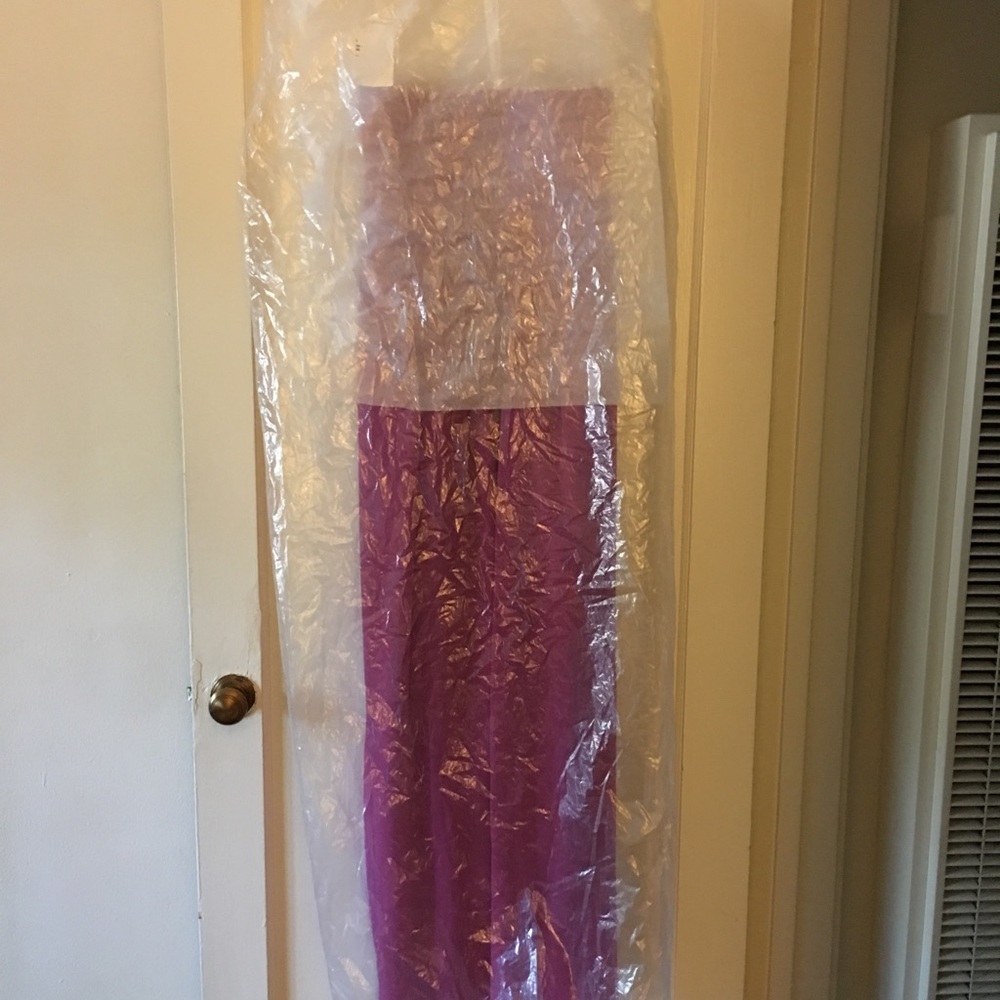 Long Raspberry Bridesmaid DB Dress - New
